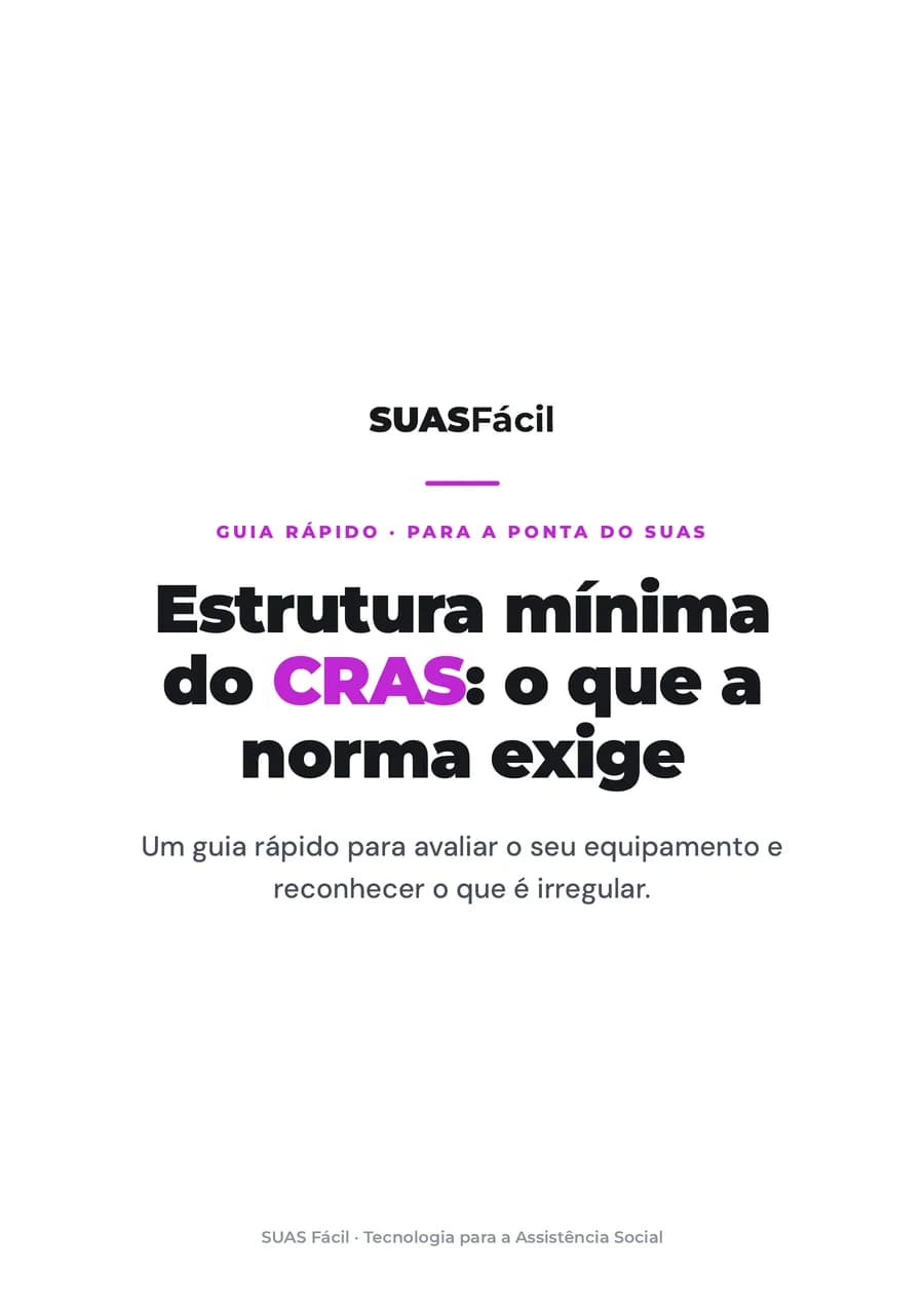 Capa do material Estrutura mínima do CRAS