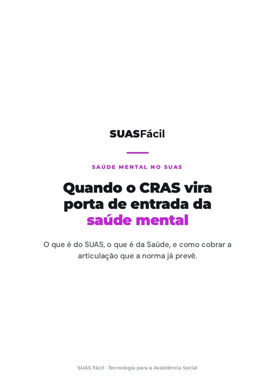 Capa do material Saúde mental e articulação